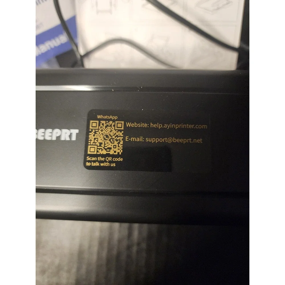 BEEPRT BY-480BT Bluetooth Thermal Label Printer Black Printer OPEN BOX  READ
